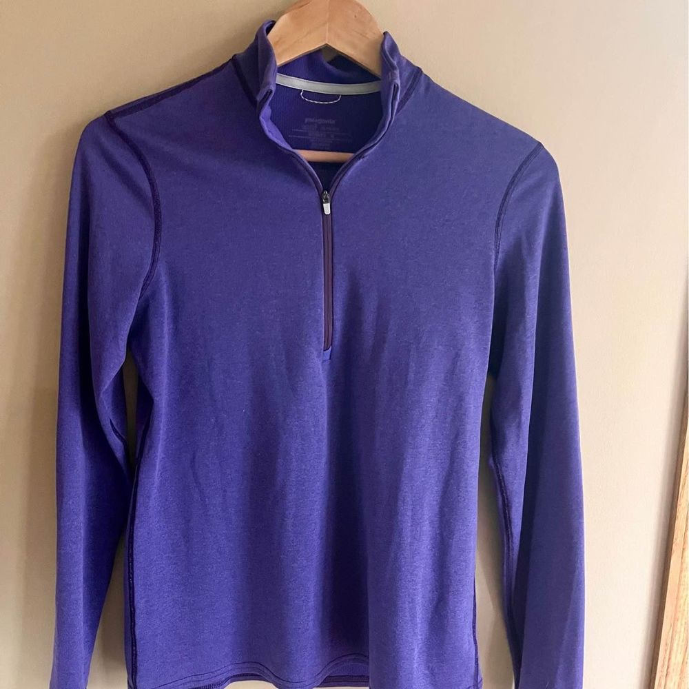 Patagonia Capilene 3 Midweight Base Layer Purple Quarterzip size M